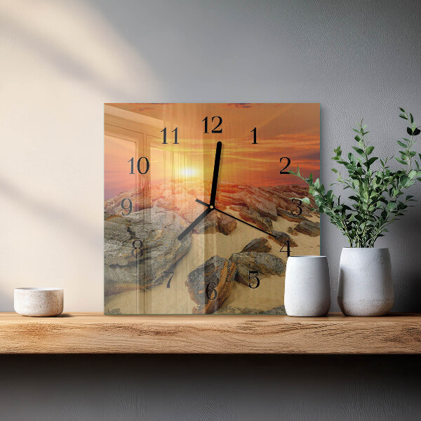 Reloj de vidrio Atardecer