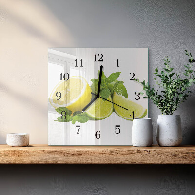 Reloj de vidrio Menta de limón