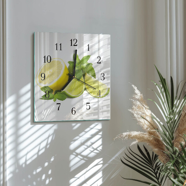 Reloj de vidrio Menta de limón