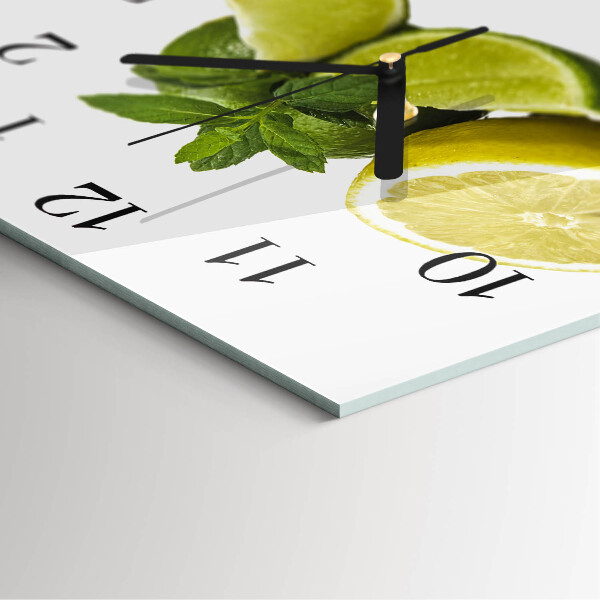 Reloj de vidrio Menta de limón