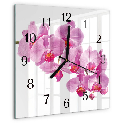 Reloj de vidrio Orquídea