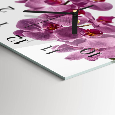 Reloj de vidrio Orquídea