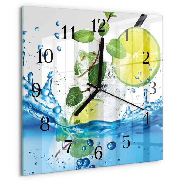Reloj de vidrio Lima y menta