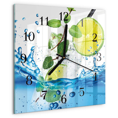Reloj de vidrio Lima y menta