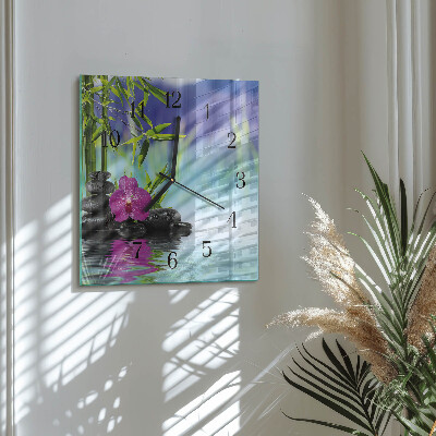 Reloj de vidrio Orquídea de spa