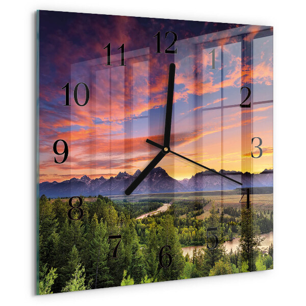 Reloj de vidrio Paisaje