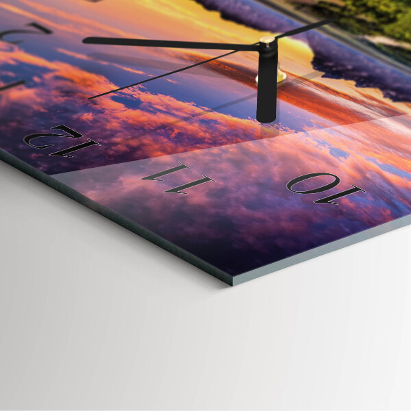 Reloj de vidrio Paisaje