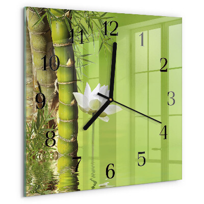 Reloj de vidrio Bambú
