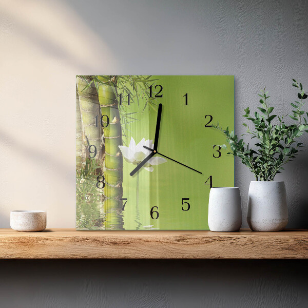Reloj de vidrio Bambú
