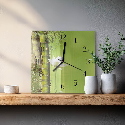 Reloj de vidrio Bambú
