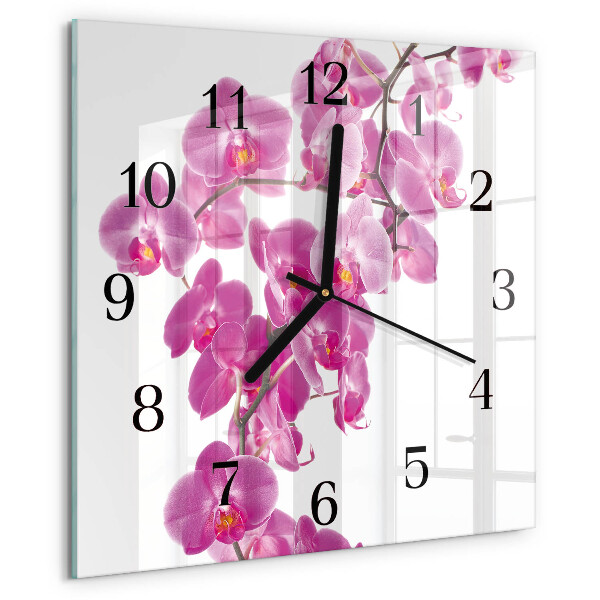 Reloj de vidrio Orquídea