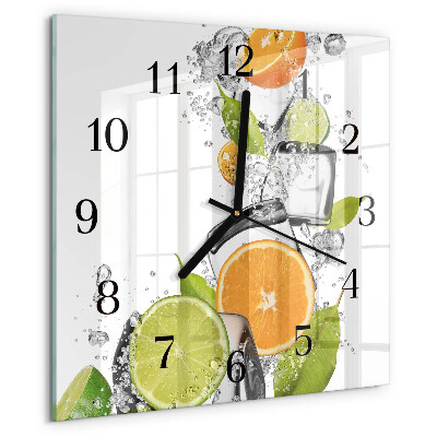 Reloj de vidrio Frutas cítricas