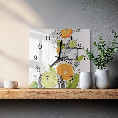 Reloj de vidrio Frutas cítricas