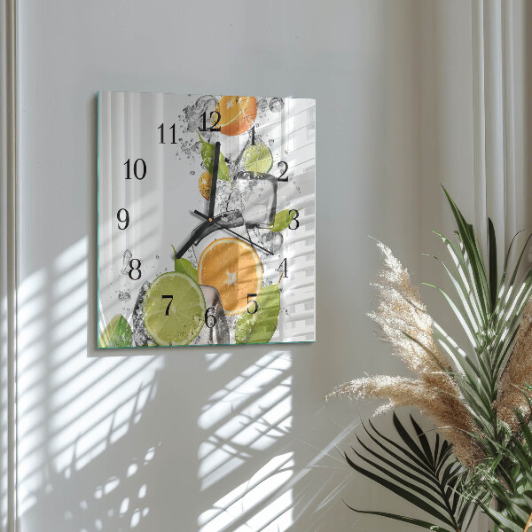 Reloj de vidrio Frutas cítricas