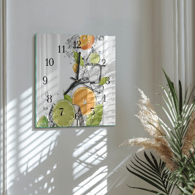 Reloj de vidrio Frutas cítricas