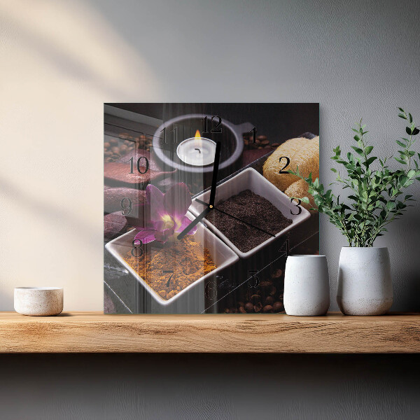 Reloj de vidrio Orquídea