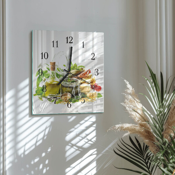 Reloj de vidrio Pasta con aceite