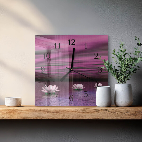 Reloj de vidrio Nenúfares