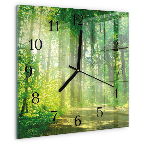 Reloj de vidrio Naturaleza del bosque