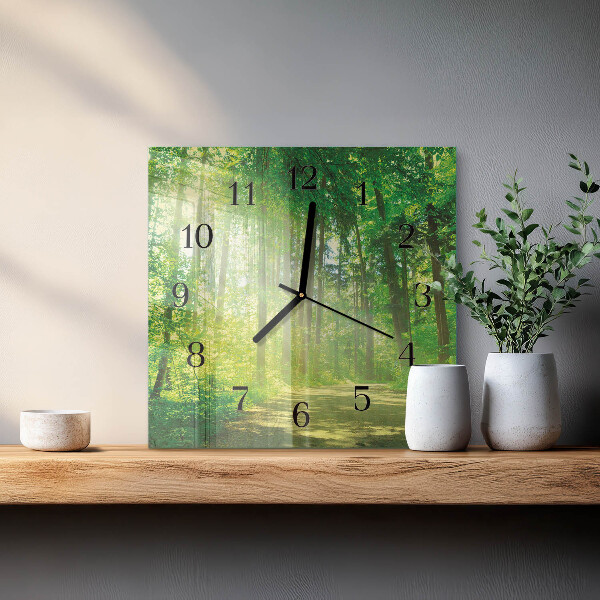 Reloj de vidrio Naturaleza del bosque