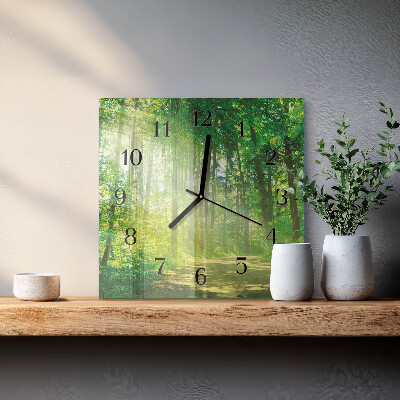 Reloj de vidrio Naturaleza del bosque