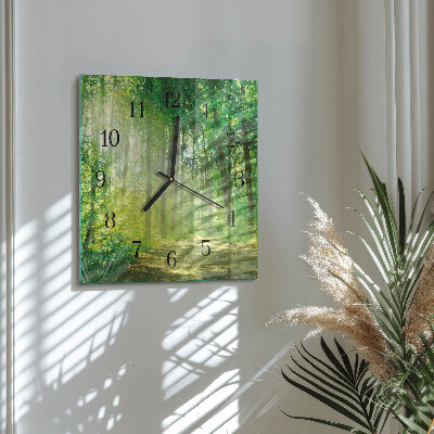 Reloj de vidrio Naturaleza del bosque