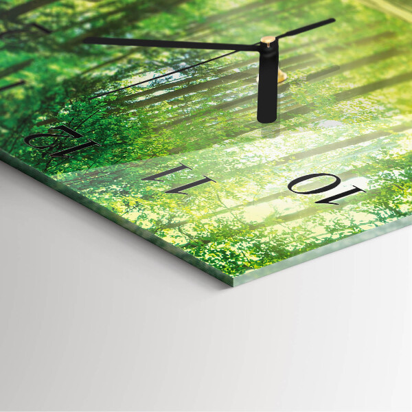 Reloj de vidrio Naturaleza del bosque