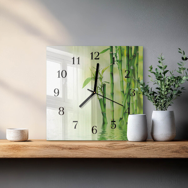 Reloj de vidrio Bambú