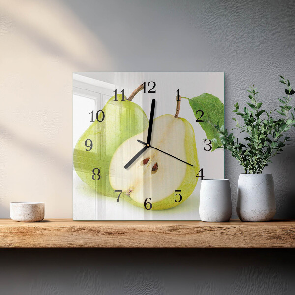 Reloj de vidrio peras