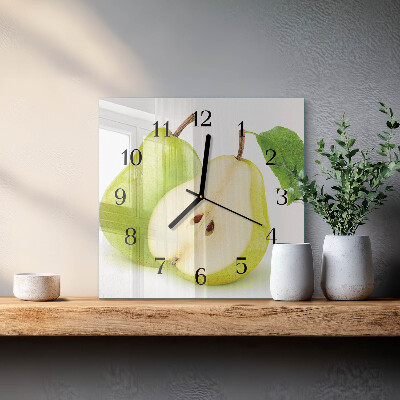 Reloj de vidrio peras