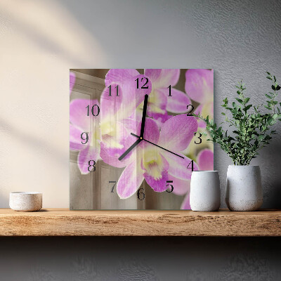 Reloj de vidrio Flores