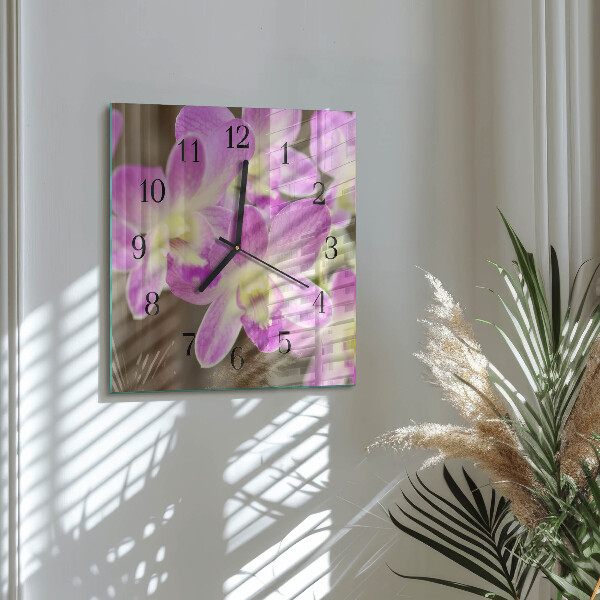 Reloj de vidrio Flores