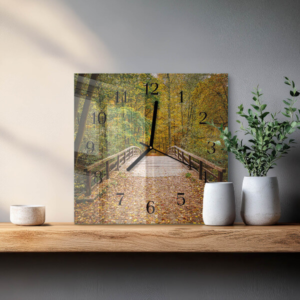 Reloj de vidrio Puente del bosque