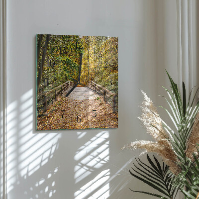 Reloj de vidrio Puente del bosque