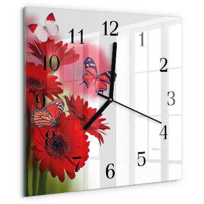 Reloj de vidrio Gerbera