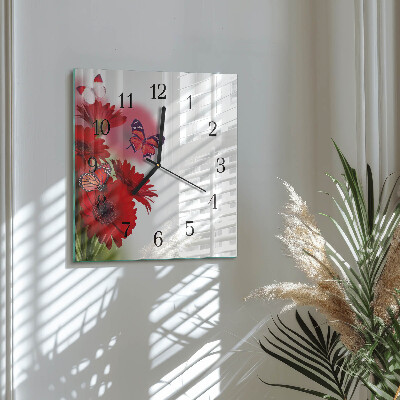 Reloj de vidrio Gerbera