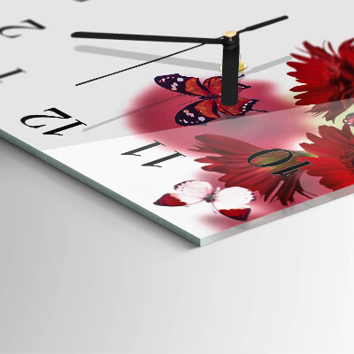 Reloj de vidrio Gerbera