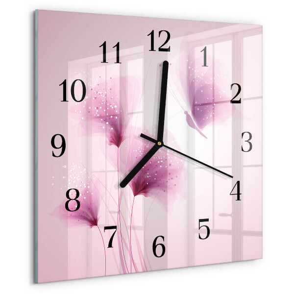 Reloj de vidrio Flores