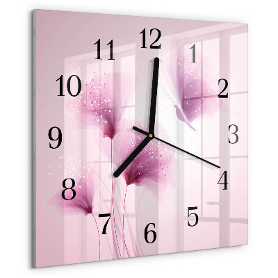 Reloj de vidrio Flores