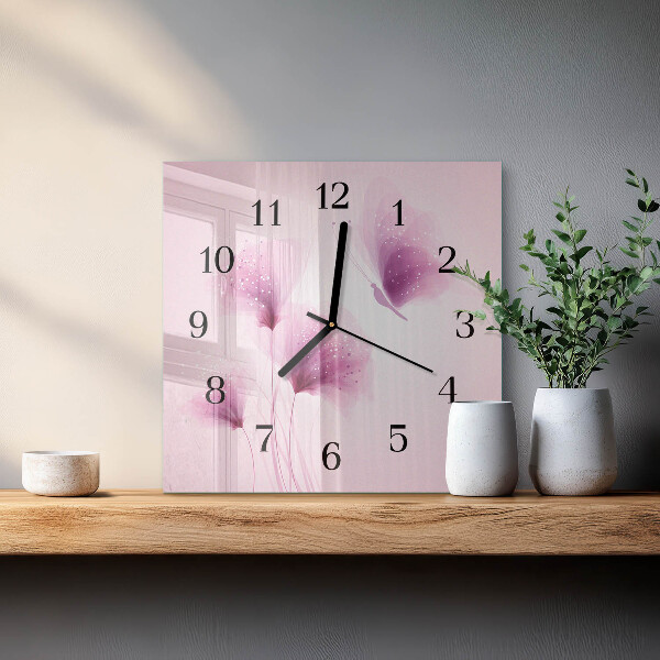 Reloj de vidrio Flores