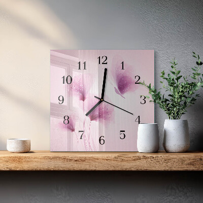 Reloj de vidrio Flores