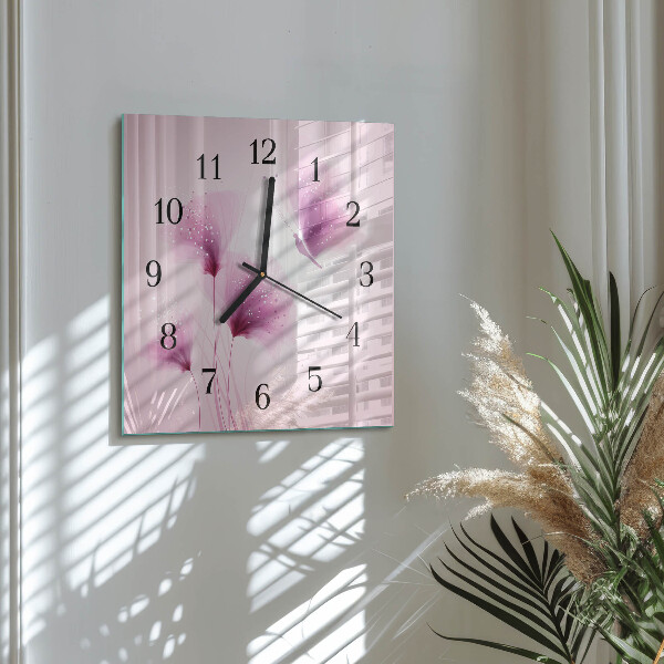 Reloj de vidrio Flores