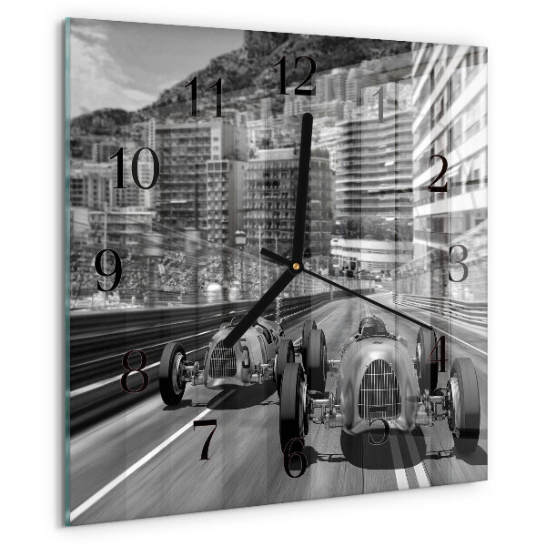 Reloj de vidrio Coche de carreras