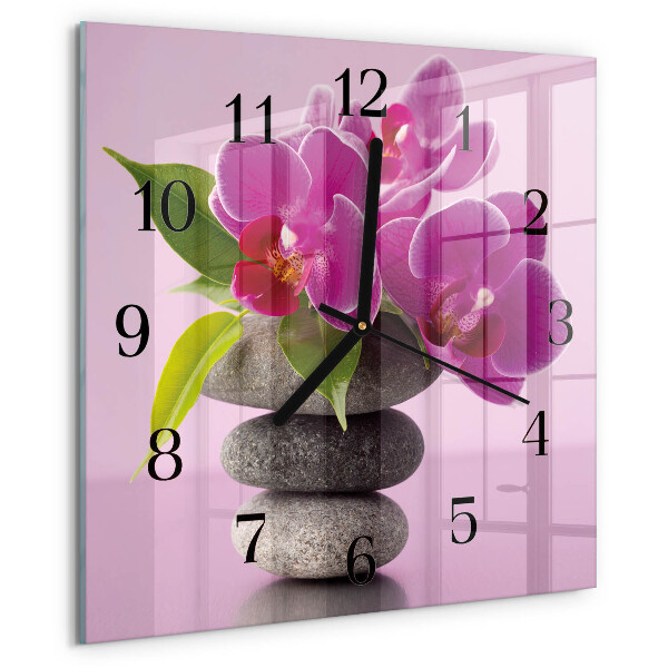 Reloj de vidrio Orquídea