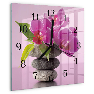 Reloj de vidrio Orquídea