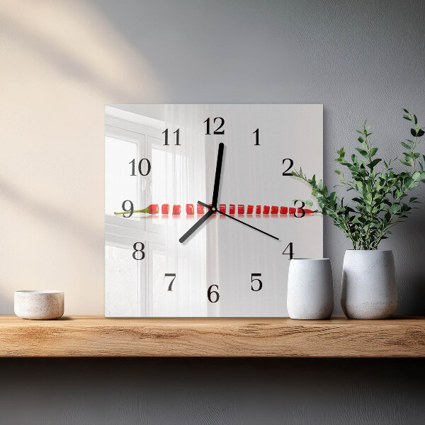 Reloj de vidrio Ají picante