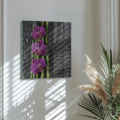 Reloj de vidrio Orquídea