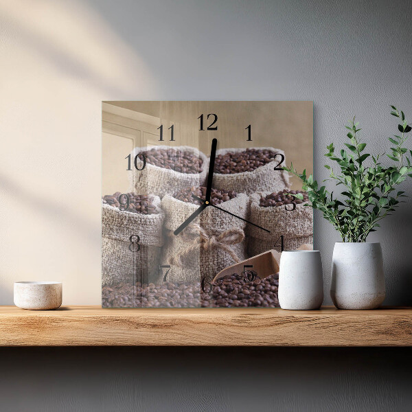 Reloj de vidrio Granos de café
