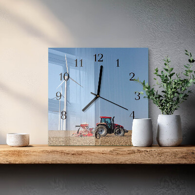 Reloj de vidrio Campo de tractores