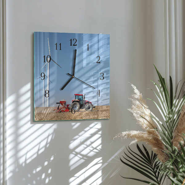 Reloj de vidrio Campo de tractores
